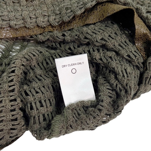 SW3 Bespoke Short Sleeve Oversize Fishnet Tunic Top Cover Up Dark Green size S - Picture 11 of 15